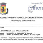 attestato giuria migliore attrice premio teatrale Vimodrone